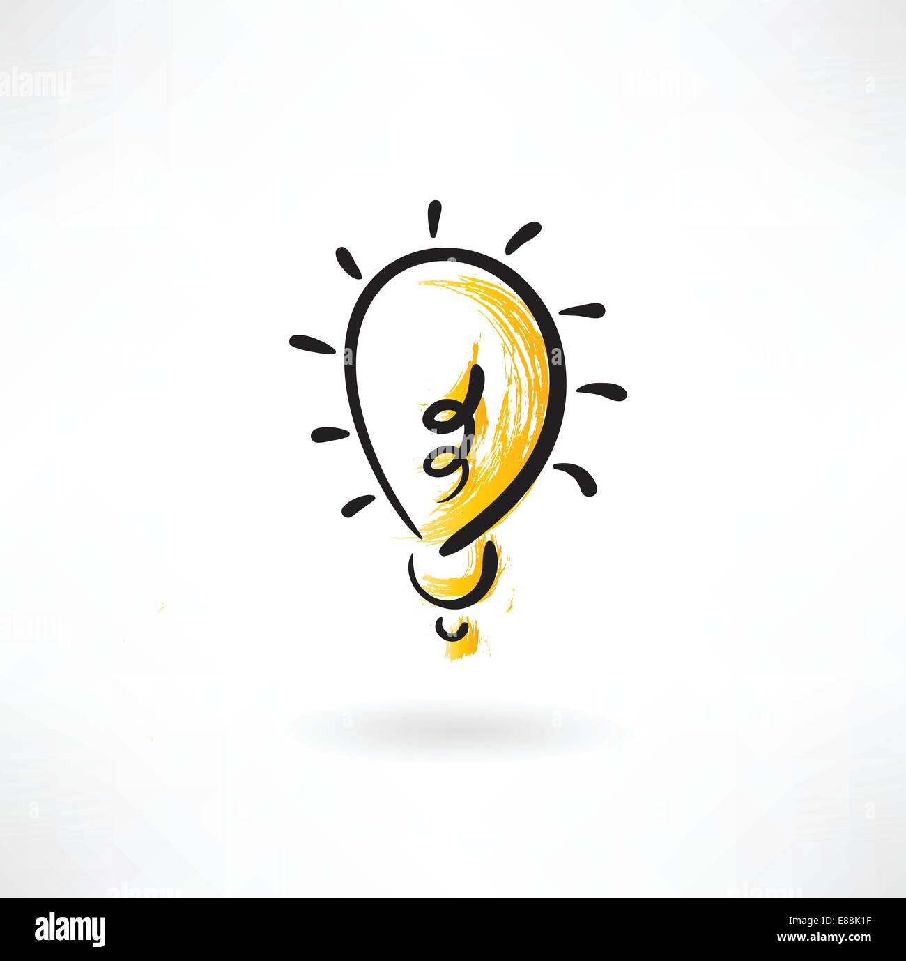lightbulb grunge icon Stock Vector Image & Art - Alamy