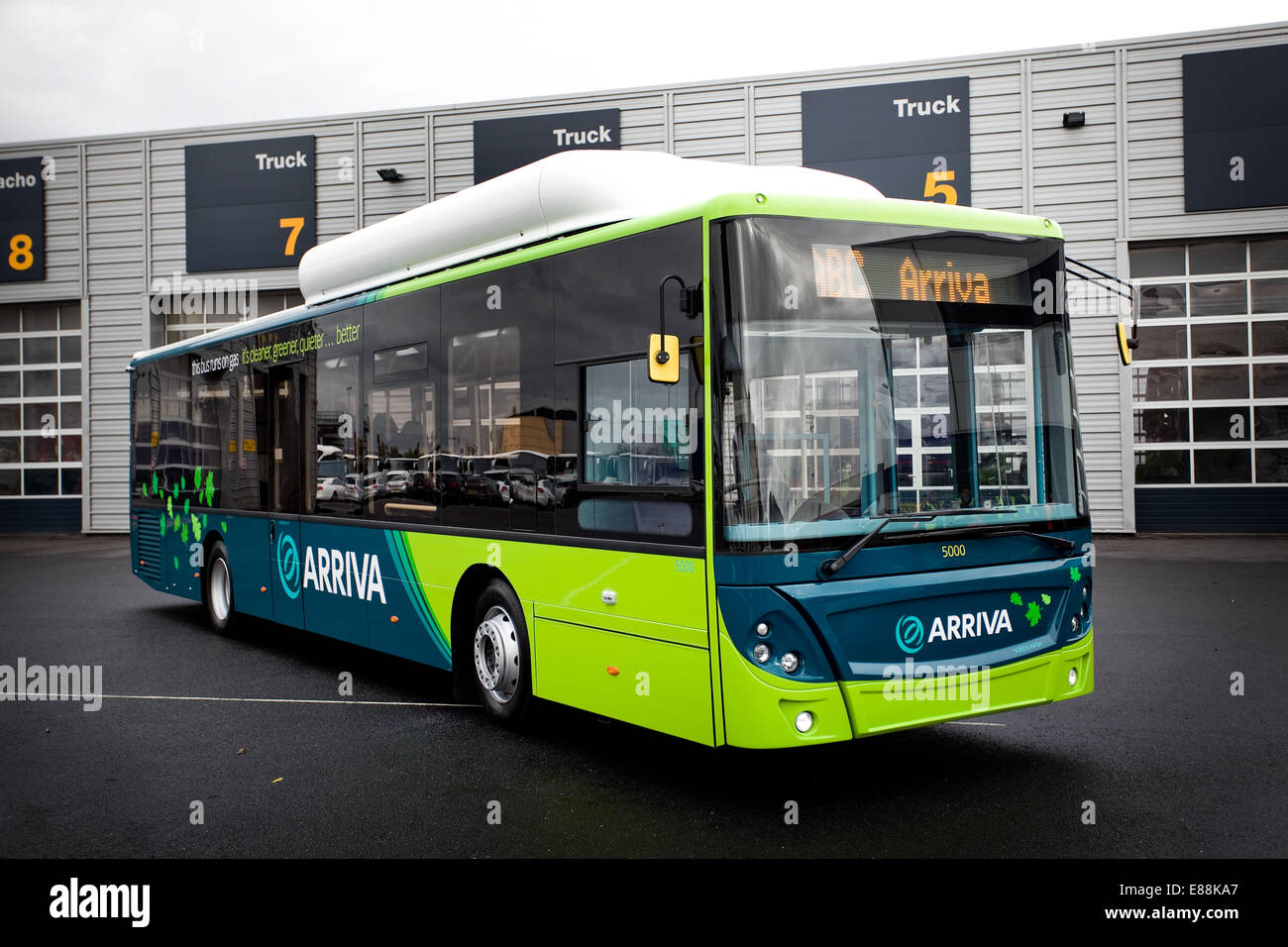 Arriva UK Bus is taking delivery of the UK’s first gas bus, which will be powered by gas from landfill, on October 31. Stock Photo