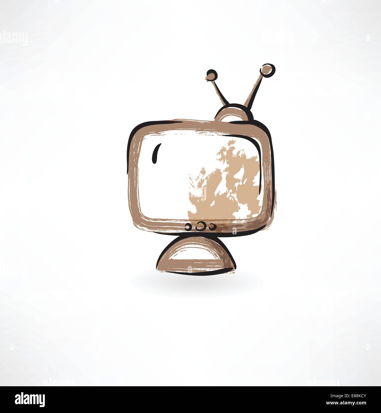 old TV grunge icon Stock Vector Image & Art - Alamy