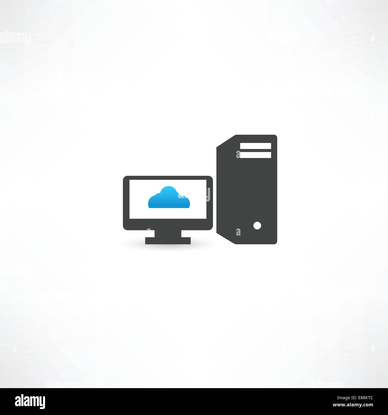 Black computer with cloud on display Stock Vector Image & Art - Alamy