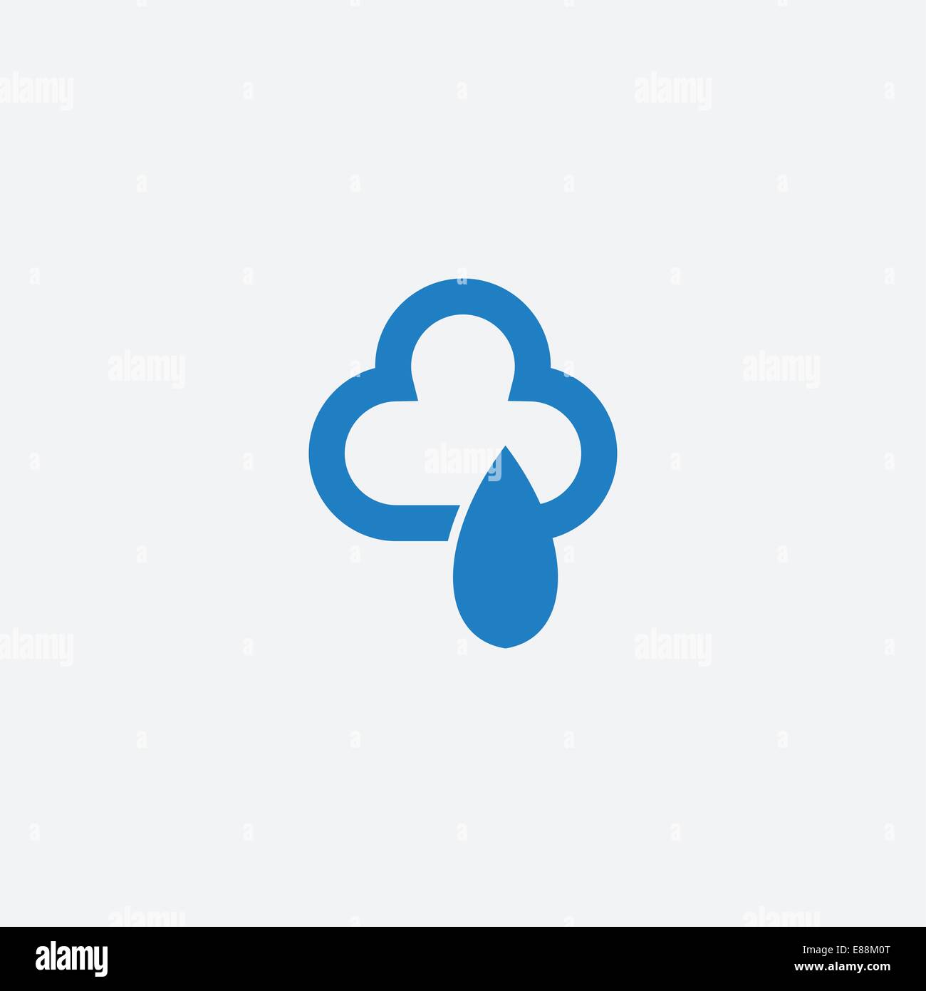 Cloud with rain drops icon Stock Vector Image & Art - Alamy