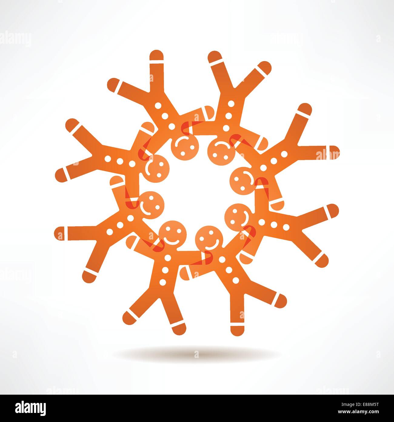 circle of gingerbread men Stock Vector Image & Art - Alamy