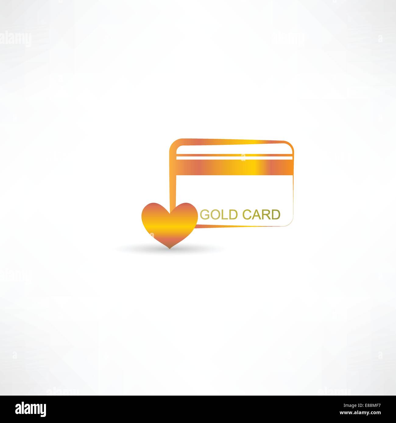 Golden card with gold heart Stock Vector Image & Art - Alamy
