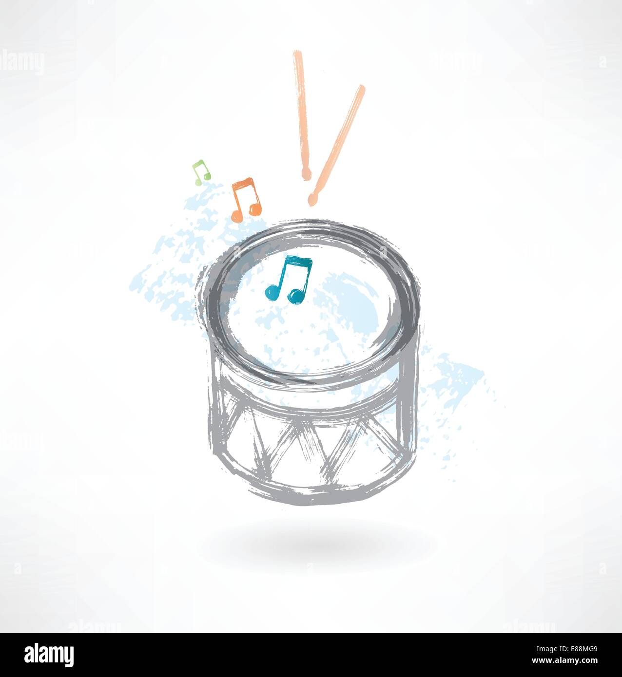 grey drum grunge icon Stock Vector Image & Art - Alamy