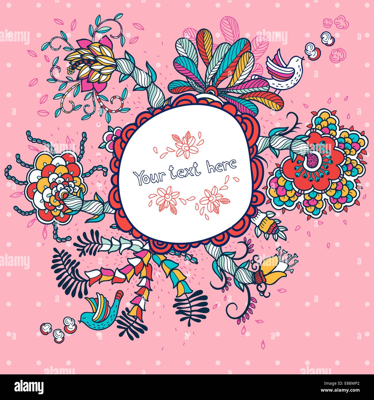 vector floral frame Stock Vector Image & Art - Alamy