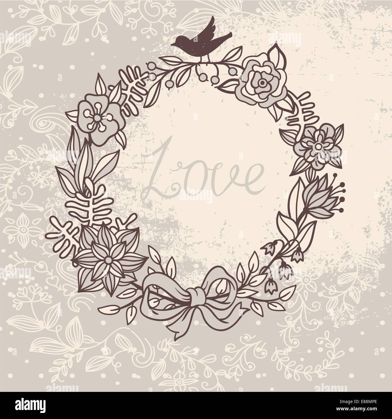 vector floral frame Stock Vector Image & Art - Alamy
