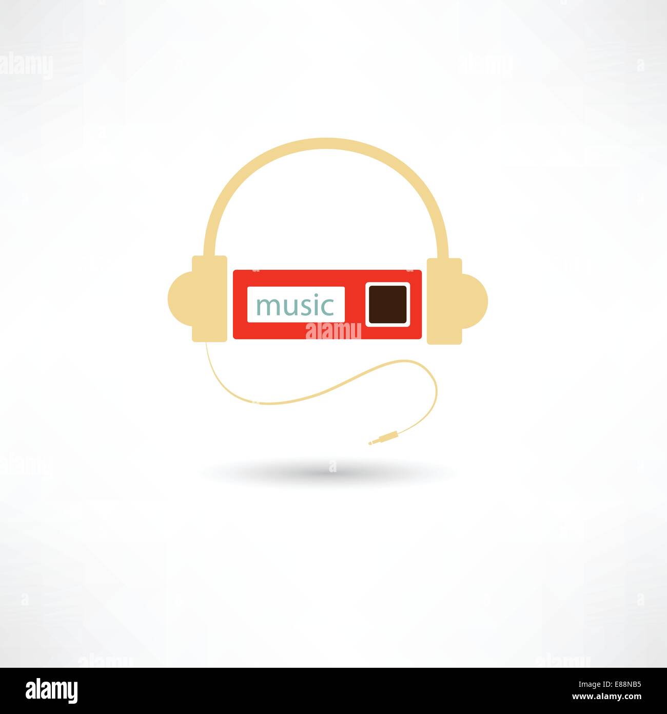 headphones and mp3 player Stock Vector Image & Art - Alamy