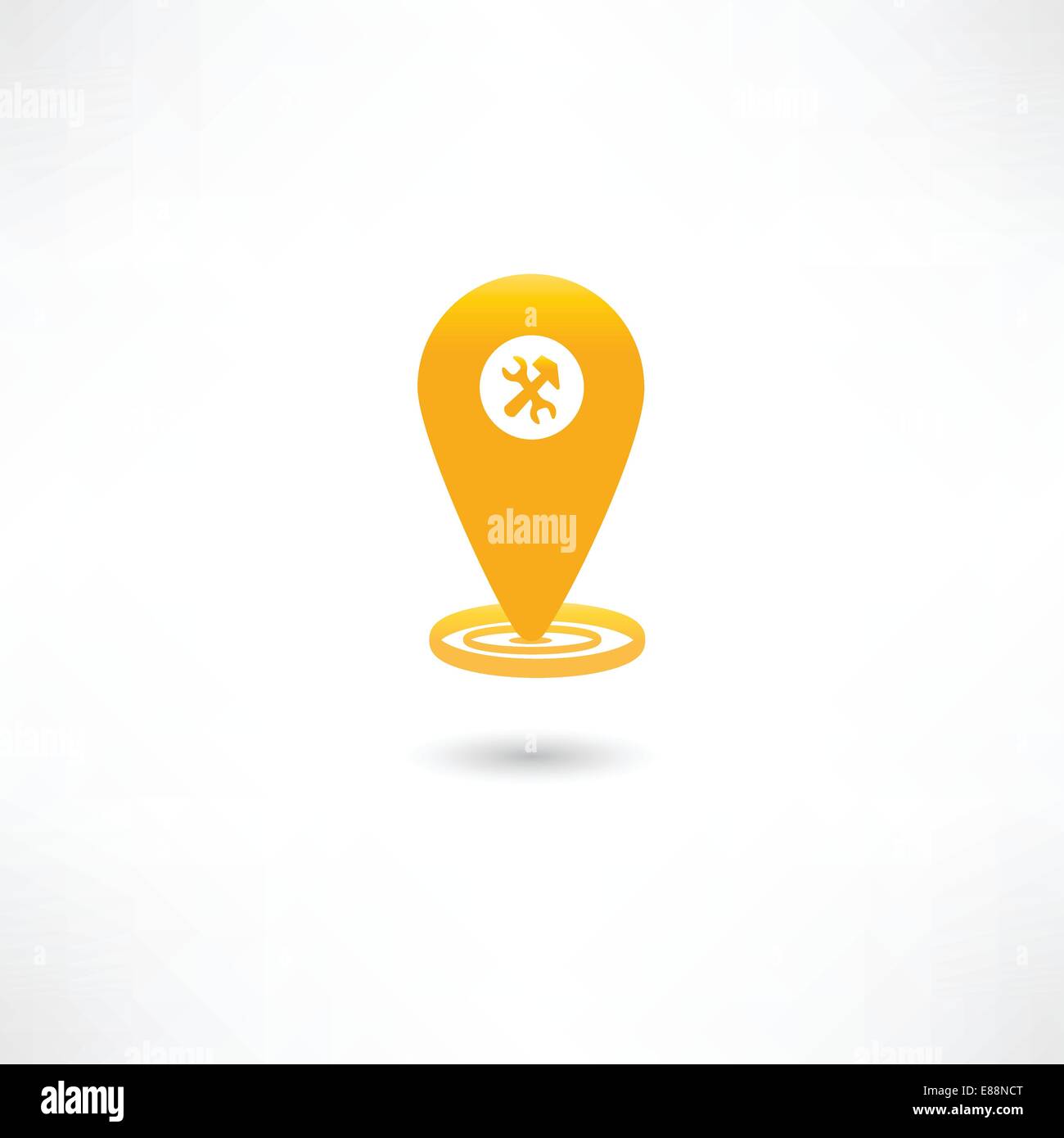 yallow gps mark with a car Stock Vector Image & Art - Alamy