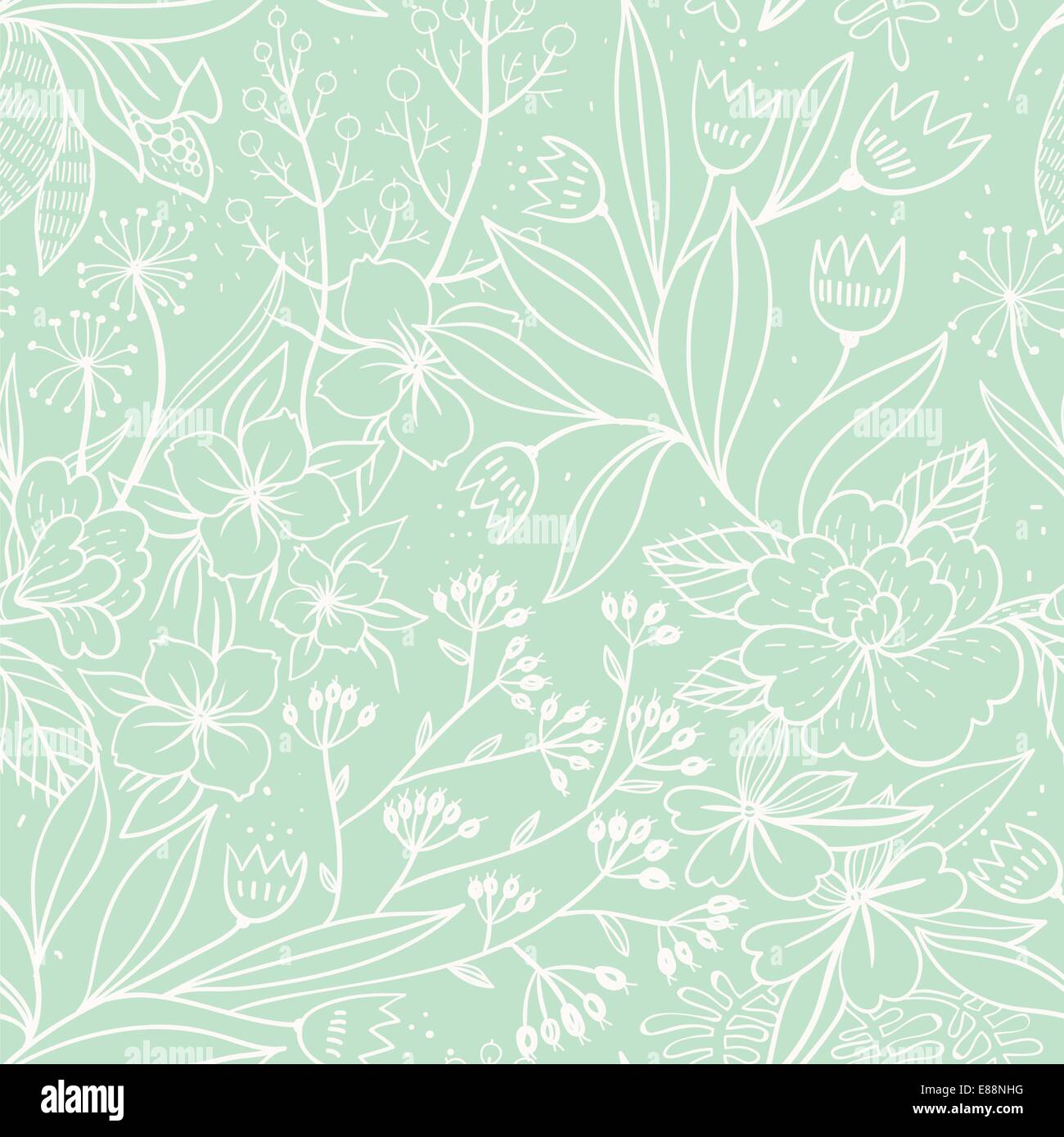 vector seamless floral pattern Stock Vector Image & Art - Alamy