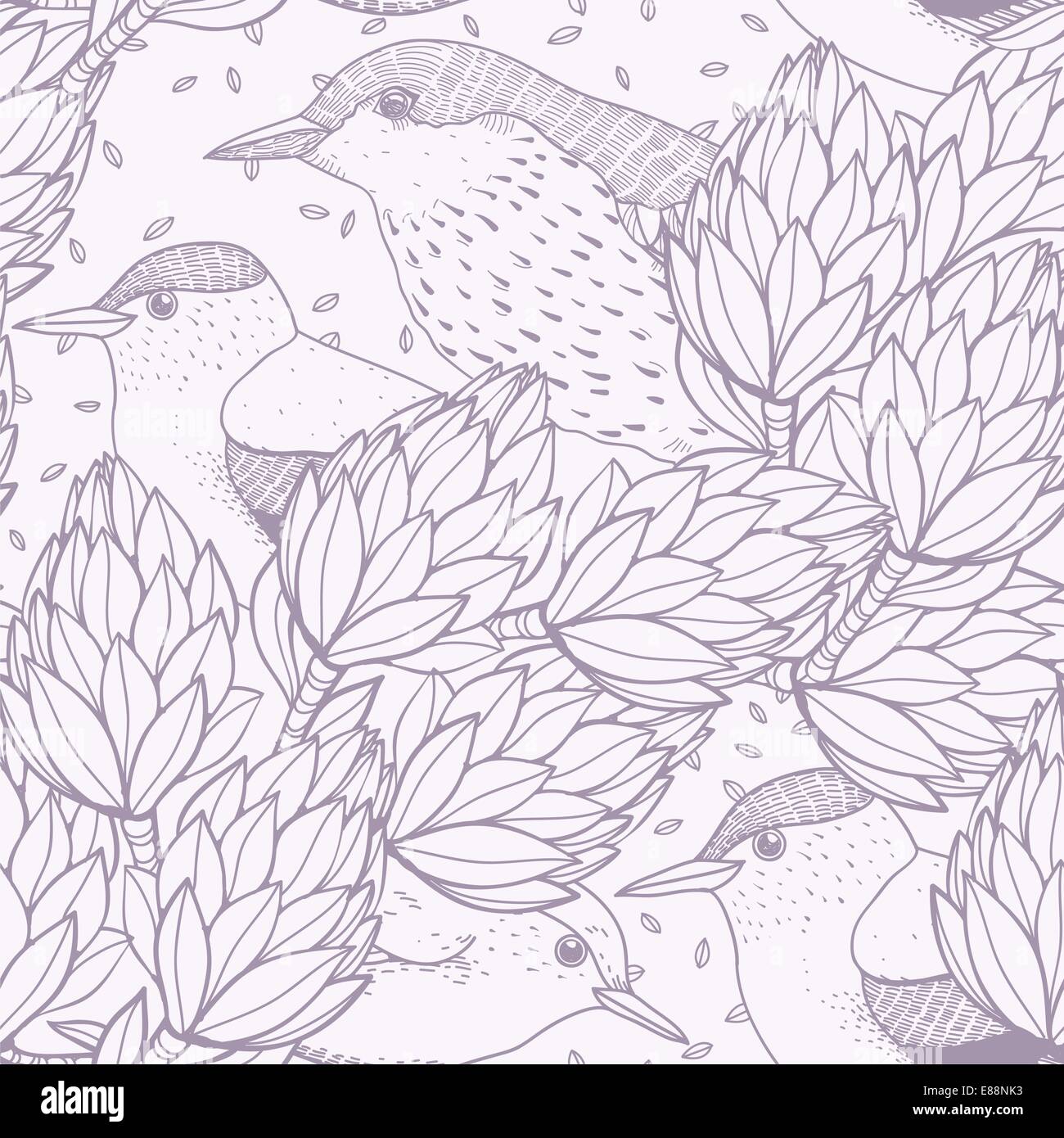 vector floral seamless pattern Stock Vector Image & Art - Alamy