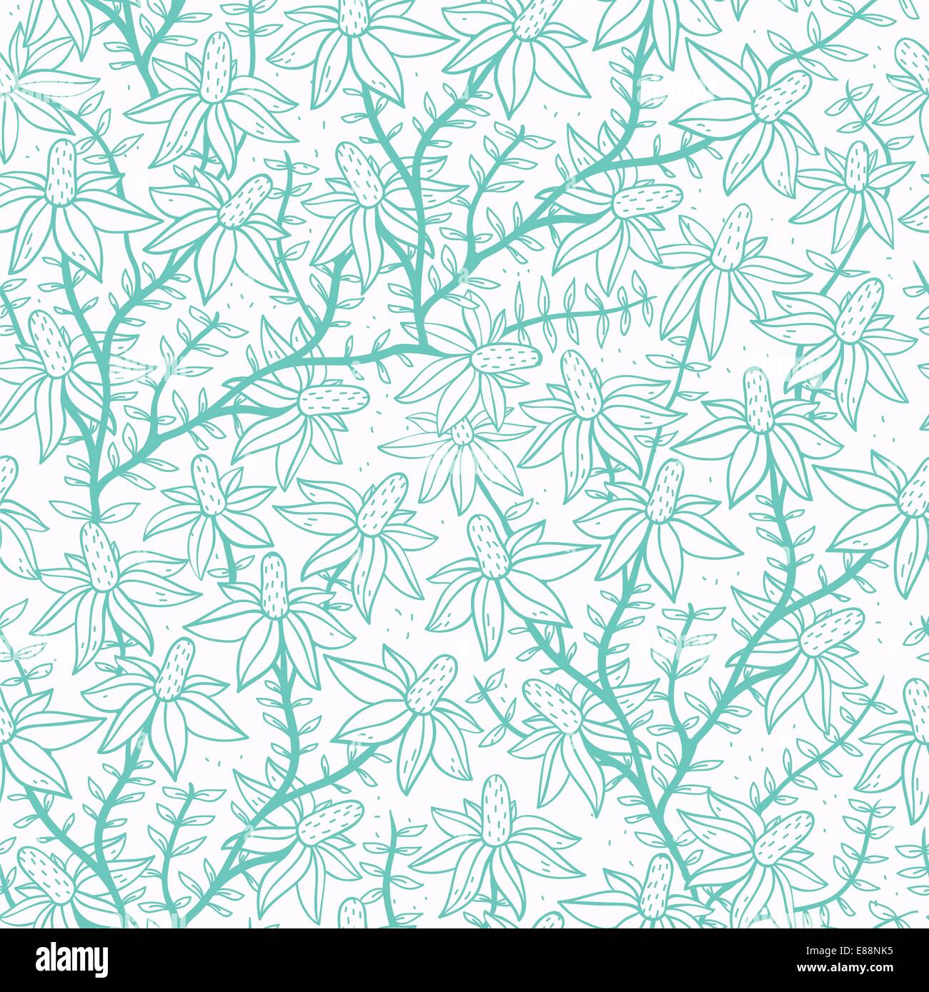 vector floral seamless pattern with blooming chamomile Stock Vector ...