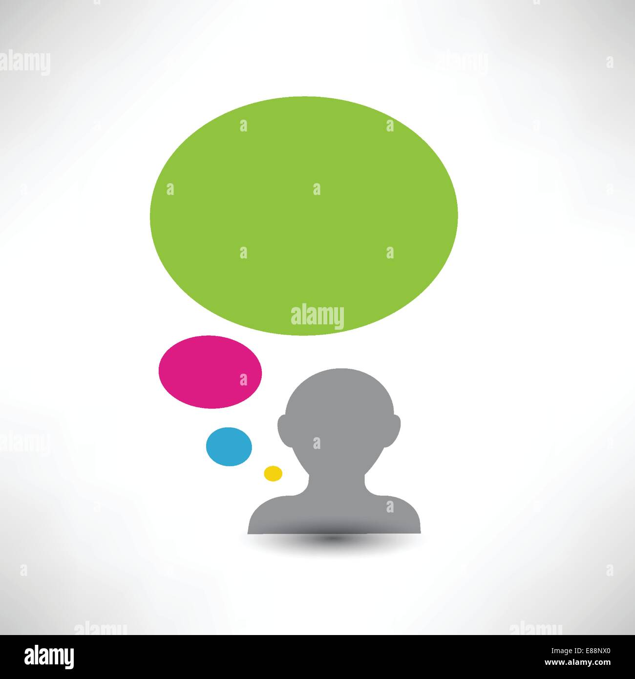 Think As One One man thinking Stock Vector Image & Art - Alamy