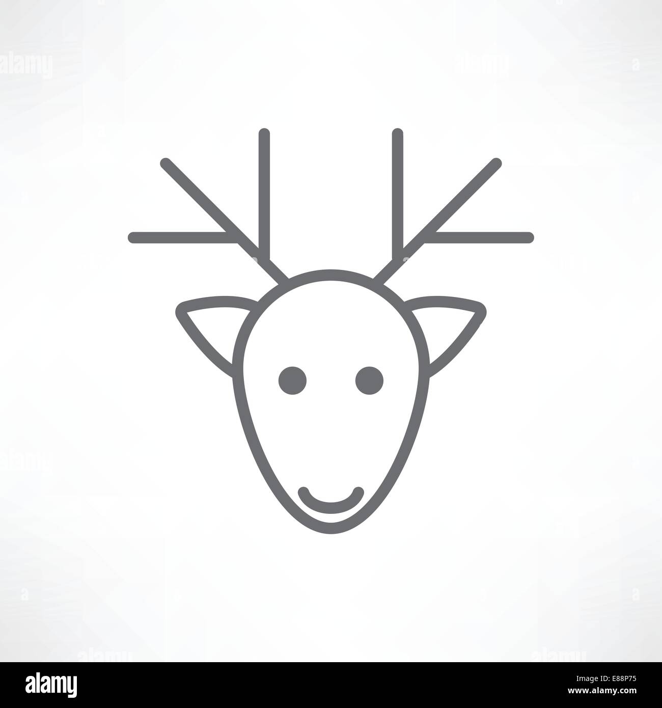 deer head on a white background Stock Vector Image & Art - Alamy