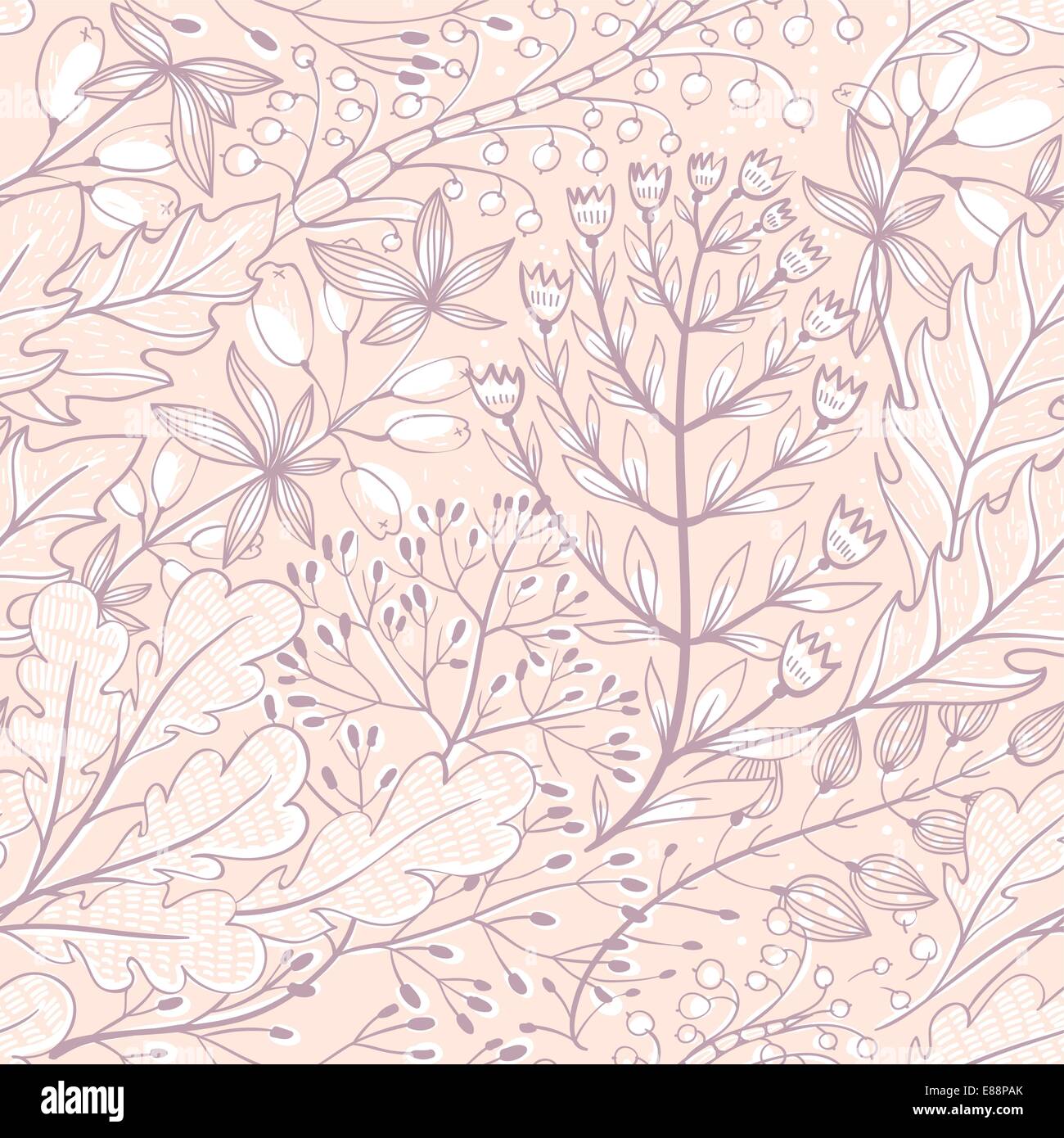 vector floral seamless pattern Stock Vector Image & Art - Alamy