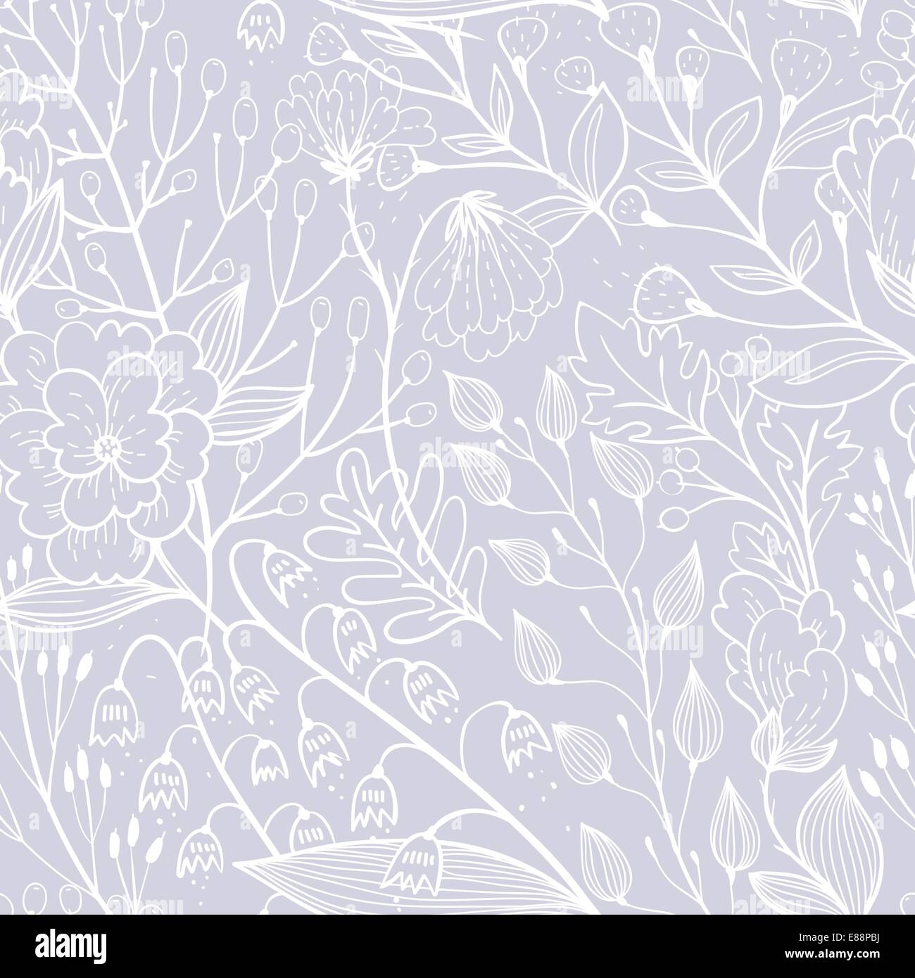 vector floral seamless pattern Stock Vector Image & Art - Alamy
