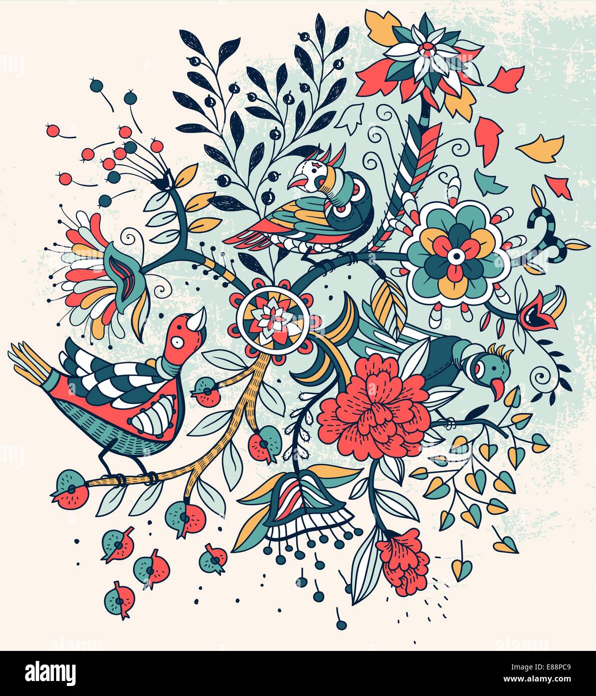 vector illustration of an abstract colorful tree Stock Vector Image ...