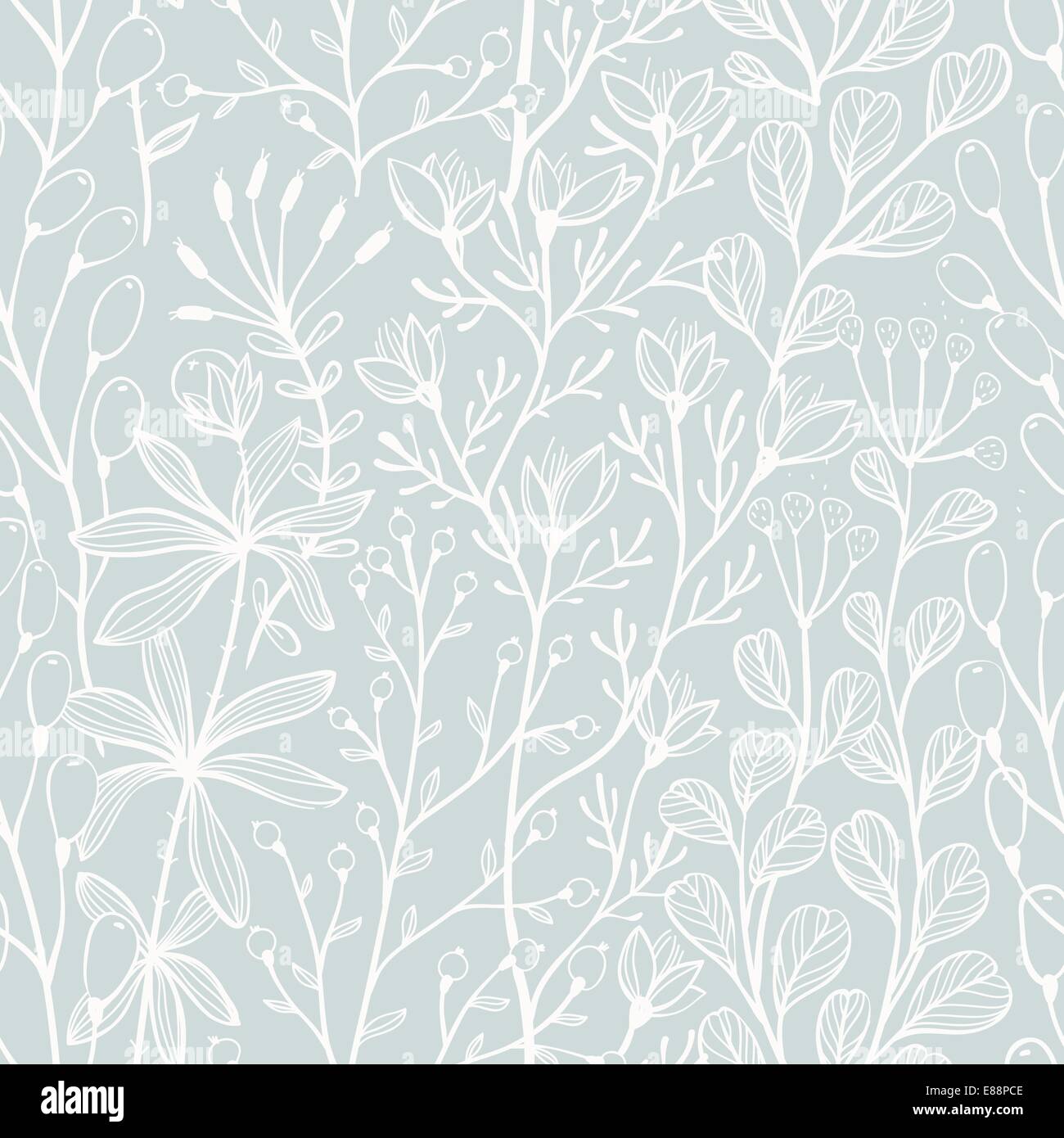 vector floral seamless pattern Stock Vector Image & Art - Alamy