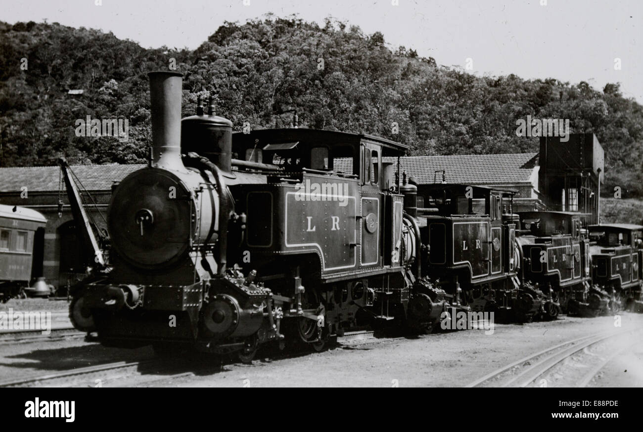 Geared rack on the Petropolis cog railway Brazil. At the
