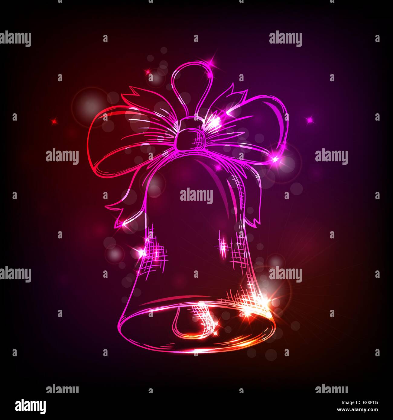 Christmas shining vector background with bell Stock Vector Image & Art ...