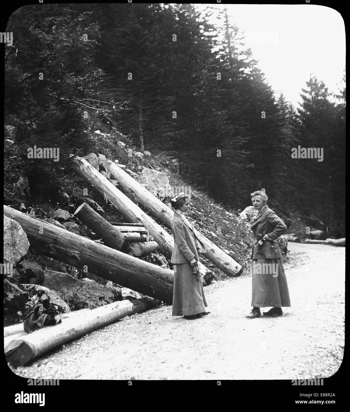 Women hiker Black and White Stock Photos & Images - Alamy