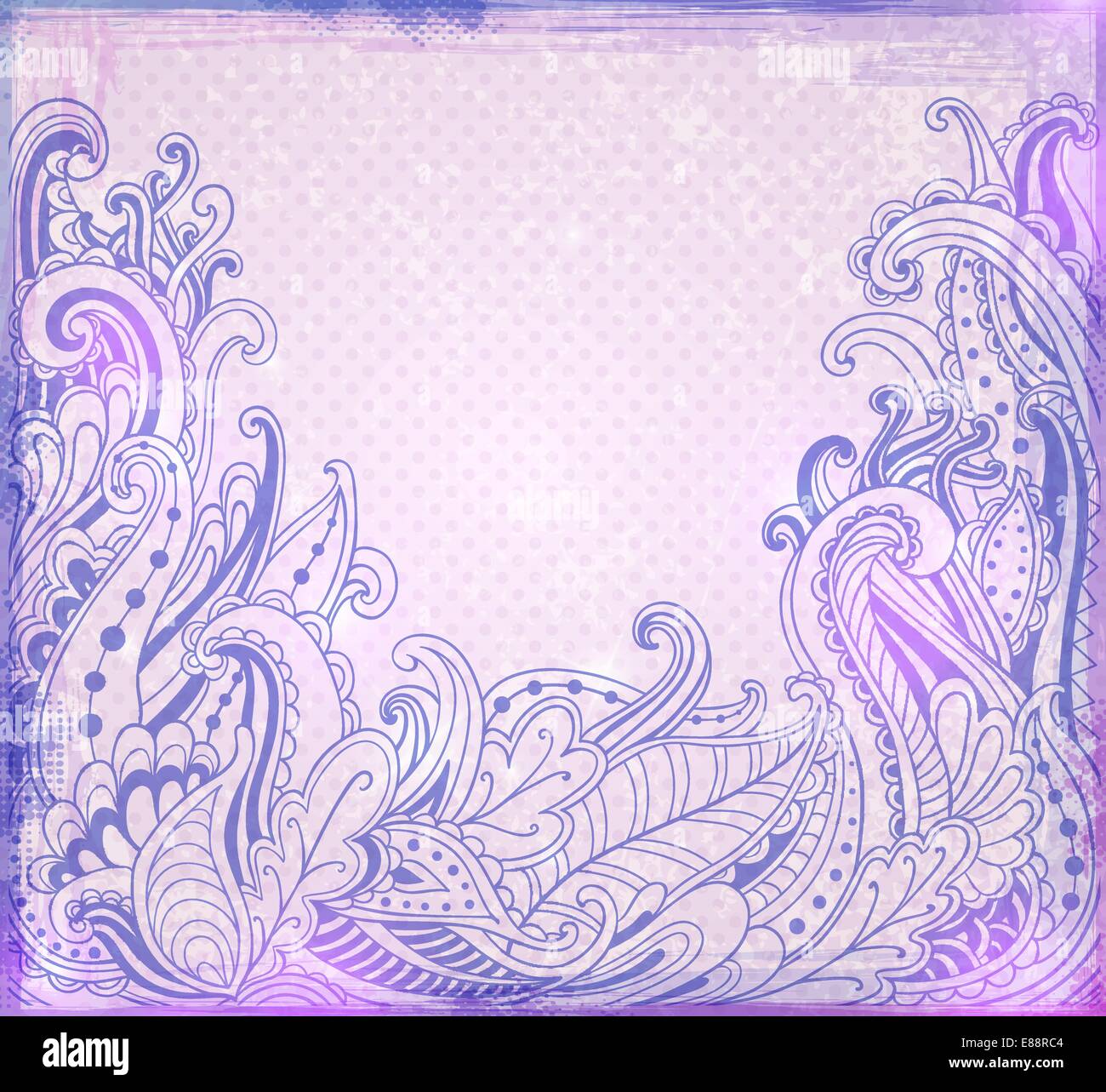 Abstract vector hand drawn violet background Stock Vector Image & Art ...