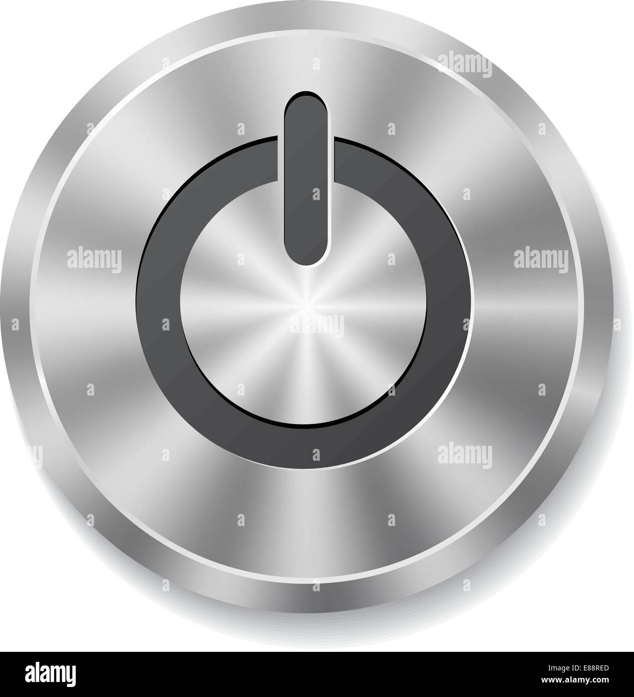 Metal round button on energy Stock Vector Image & Art - Alamy