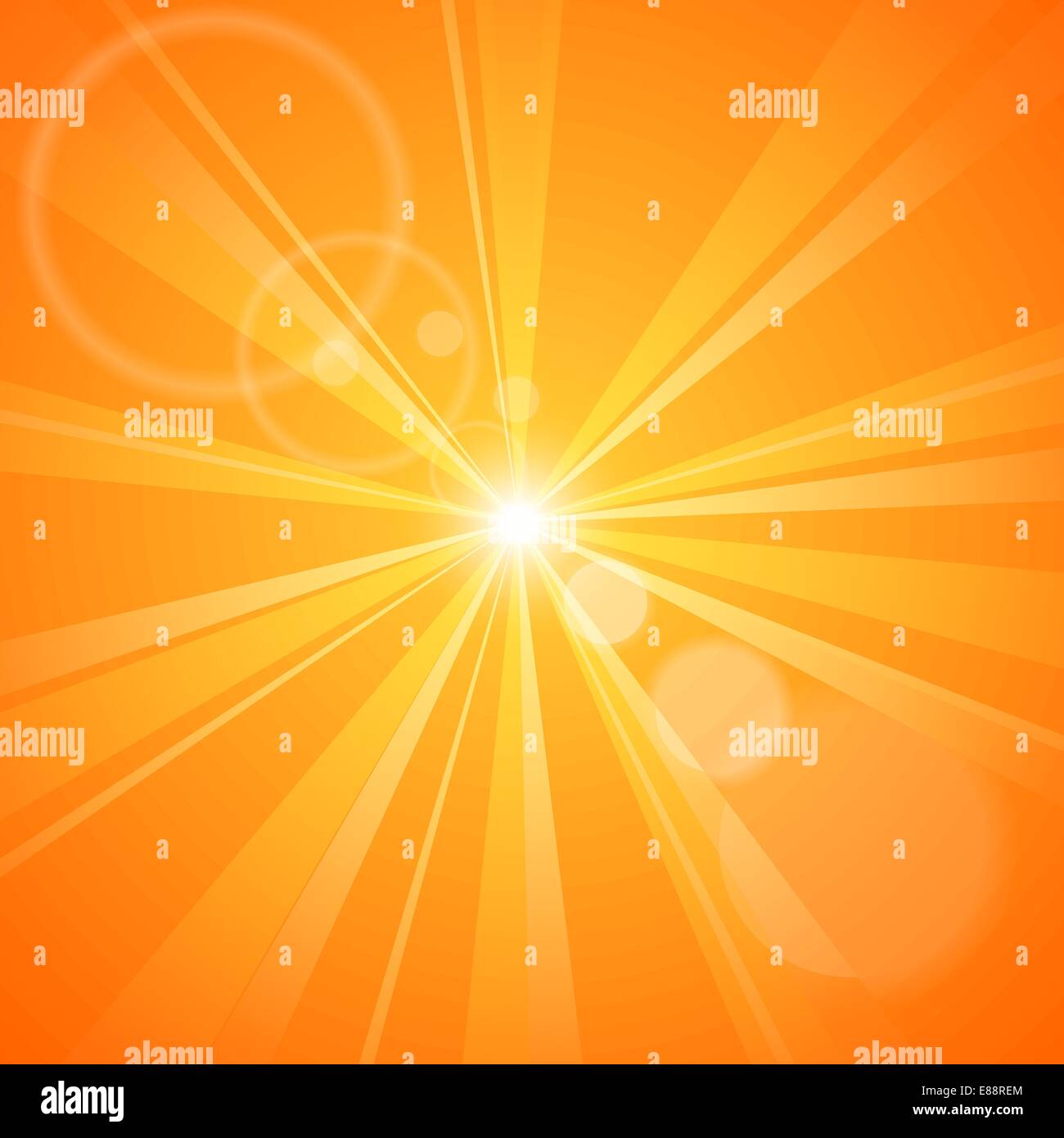 Abstract orange background with sun rays Stock Vector Image & Art - Alamy