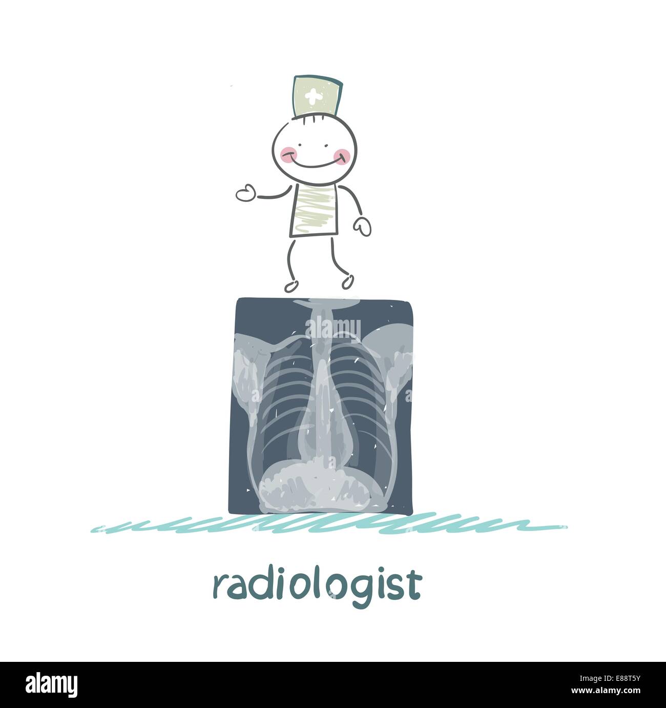 Grinch Radiology Radiologist with X-ray images Stock Vector Image & Art - Alamy