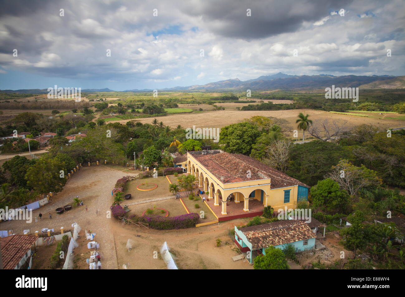 View of Hacienda from the Slave Tower, Valle de los Ingenios, UNESCO Site, Trinidad, Cuba, West Indies, Caribbean Stock Photo