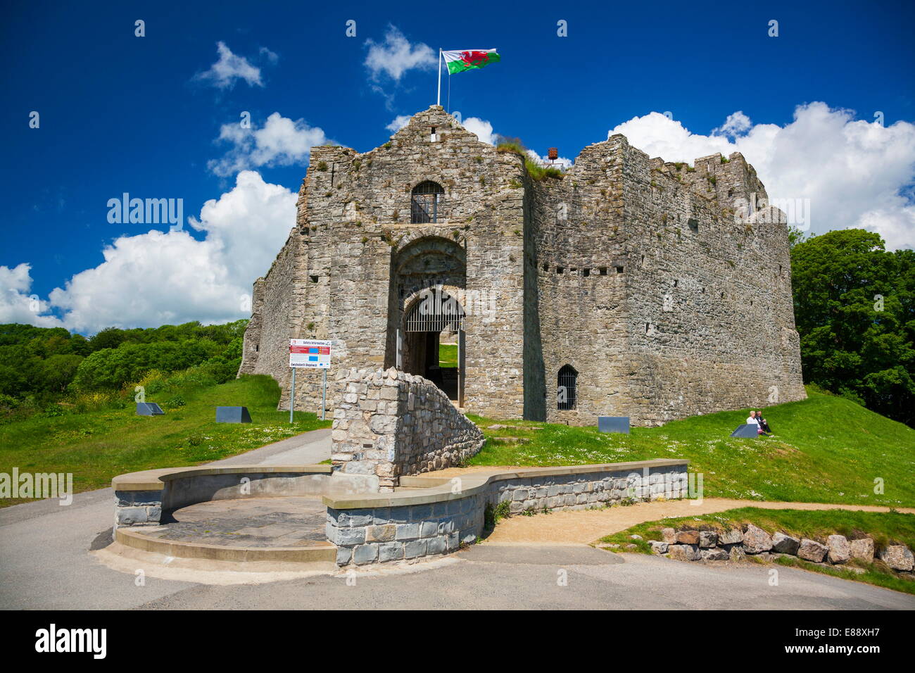 Oystermouth Castle, Mumbles, Gower, Wales, United Kingdom, Europe Stock Photo