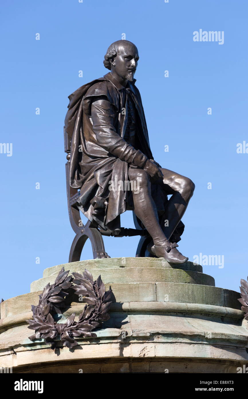 Shakespeare Monument, Stratford-upon-Avon, Warwickshire, England, United Kingdom, Europe Stock Photo