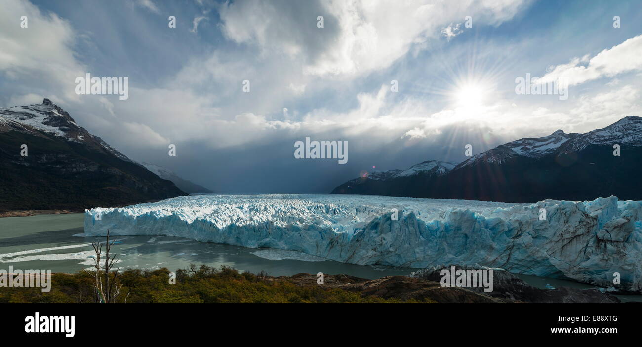 Afternoon light on the Perito Moreno Glacier, Los Glaciares National Park, UNESCO Site, Patagonia, Argentina Stock Photo