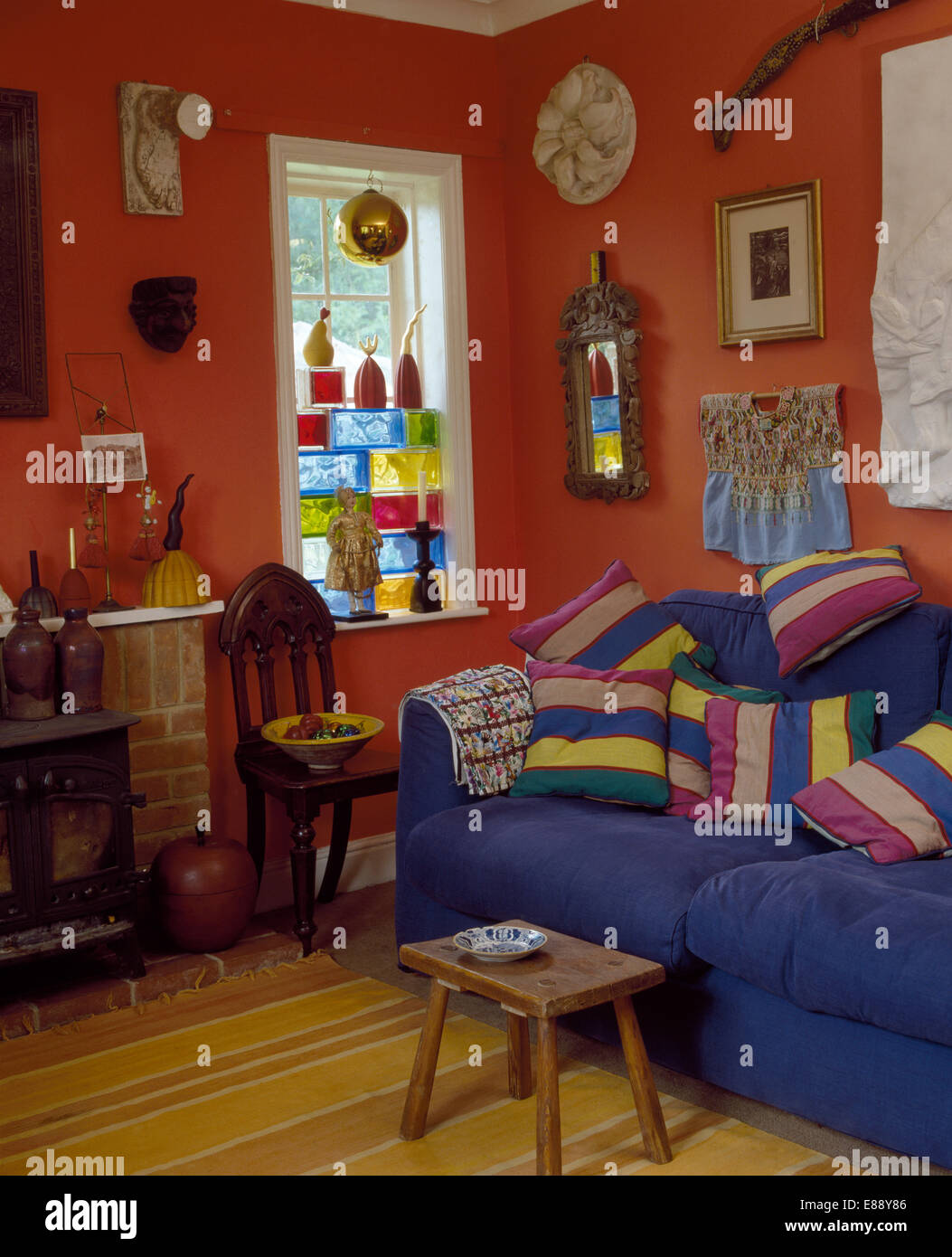 Sofa primary colours cushions hi-res stock photography and images - Alamy