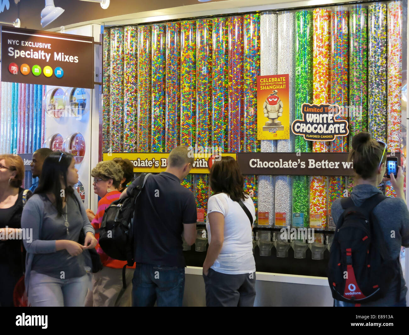 Yellow M&M Luggage Tags, M&M's World Store, Times Square, NYC Stock Photo -  Alamy