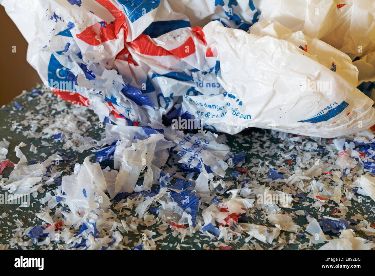 disintegrated Tesco recyclable carrier bag Stock Photo Alamy