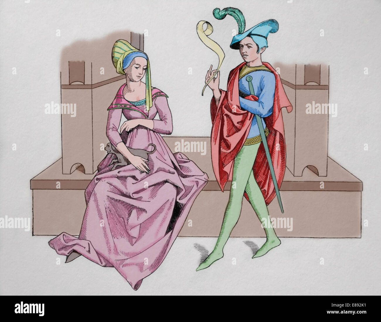 Medieval couple dress hi-res stock photography and images - Alamy