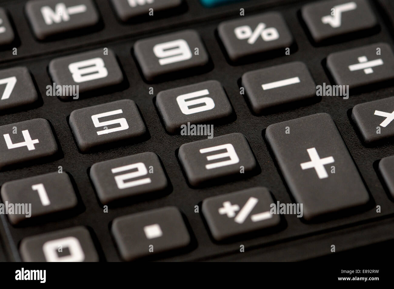 Keys of an electronic calculator Stock Photo