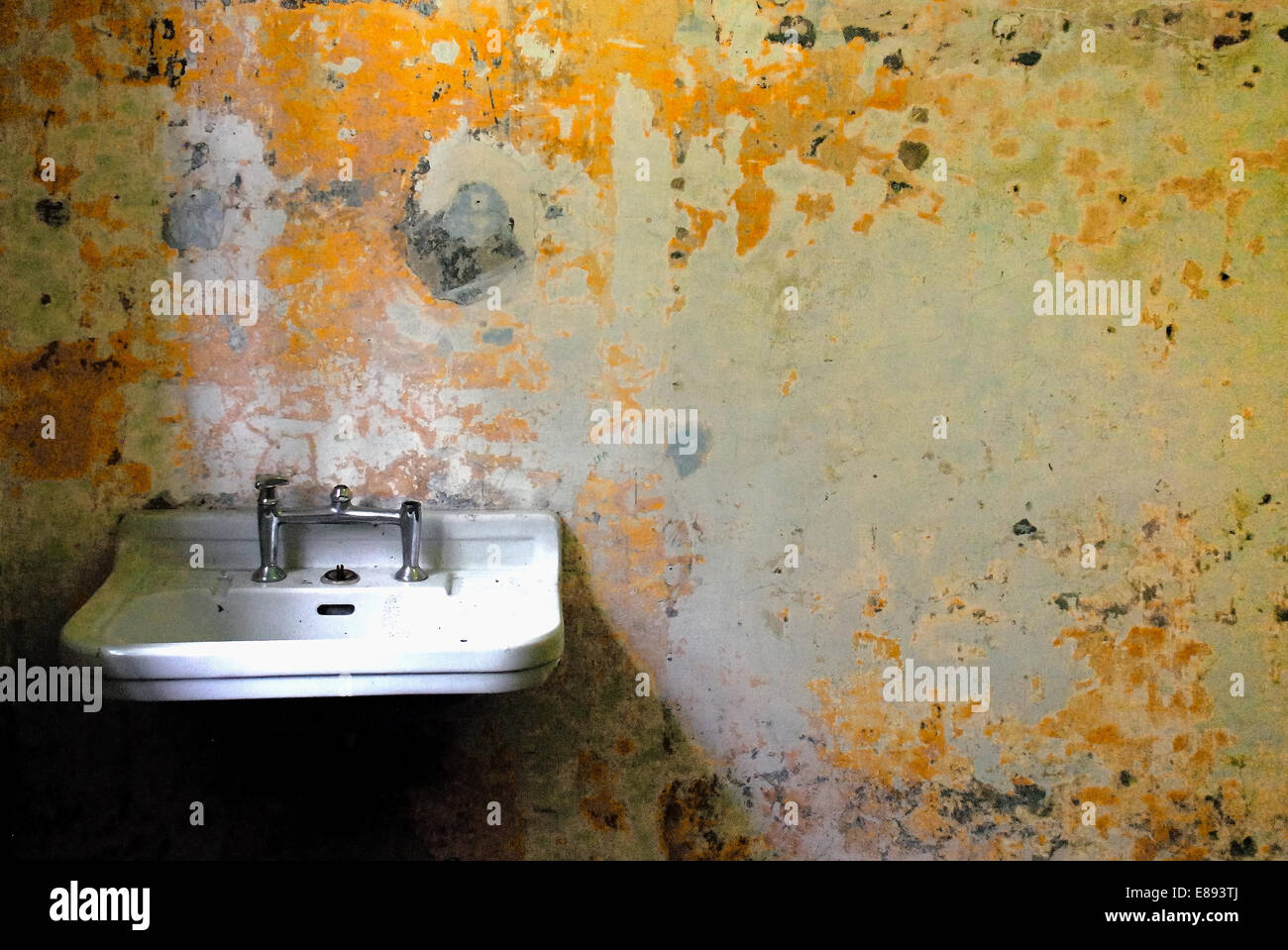 Germany, the Nazi concentration camp of Dachau. A washbasin Stock