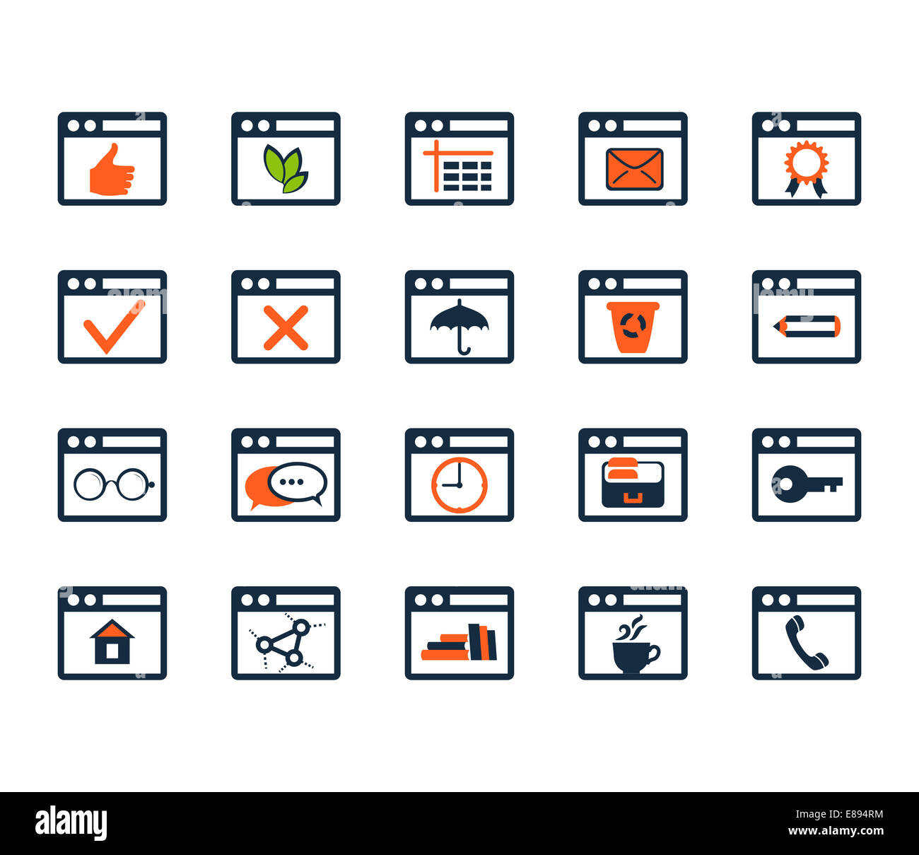 Icon set. Web development and SEO. Flat design Stock Photo - Alamy