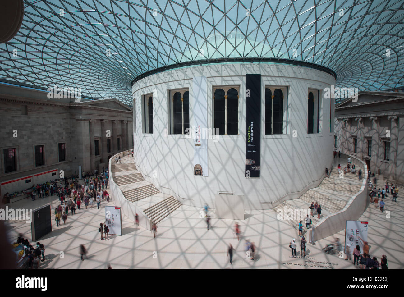 The Great Court at the British Museum-The largest covered courtyard  in Europe Stock Photo