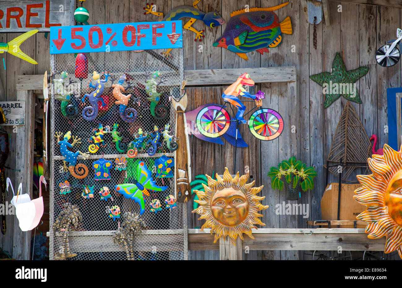 the Rain Barrel souvenir shop on Islamorada in the Florida Keys Stock