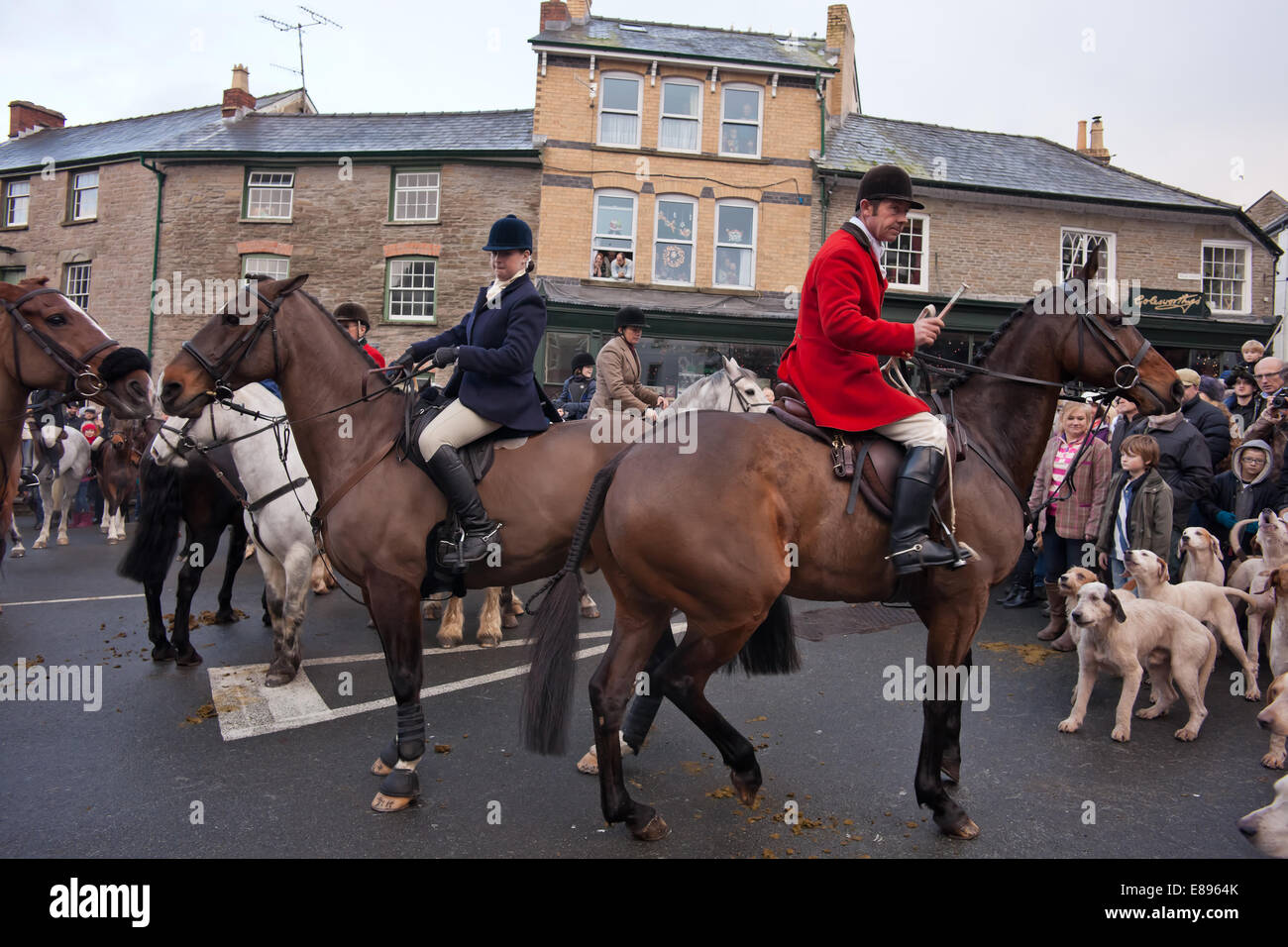 Hunt master of hounds and another rider Stock Photo