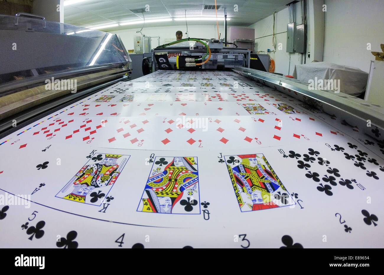 Large Automated Deck Card Making Machine Assembly Line Stock Photo Alamy