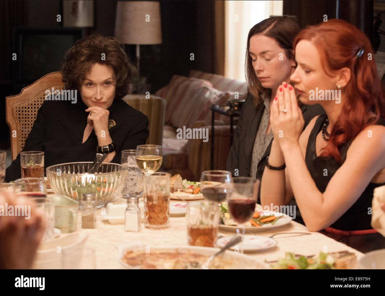 AUGUST: OSAGE COUNTY  2013 Weinstein Company film. From left Meryl Streep, Julianne Nicholson, Juliette Lewis Stock Photo