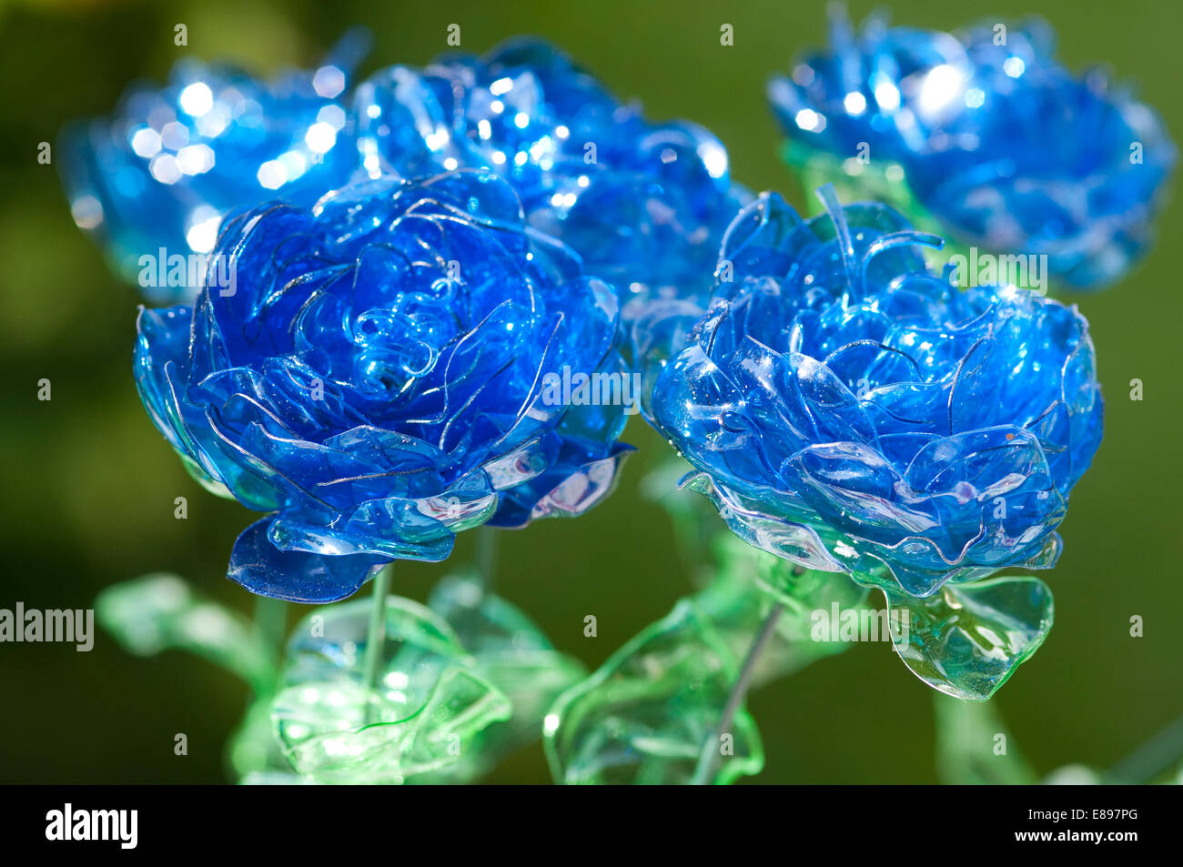 Flowers Made From Plastic Bottles Recycled Plastic Stock Photo Alamy