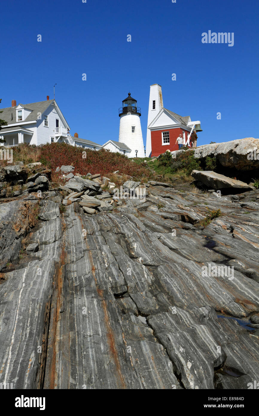 Pemaquid Point Lighthouse, Bristol, Maine Stock Photo