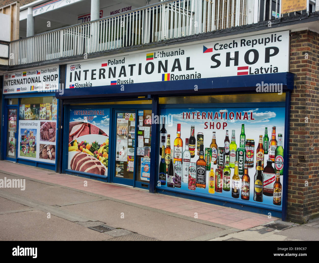 International grocery shop Stock Photo