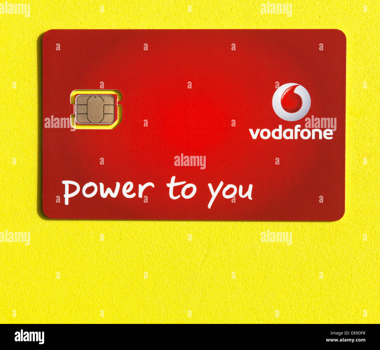 Vodafone sim card Stock Photo