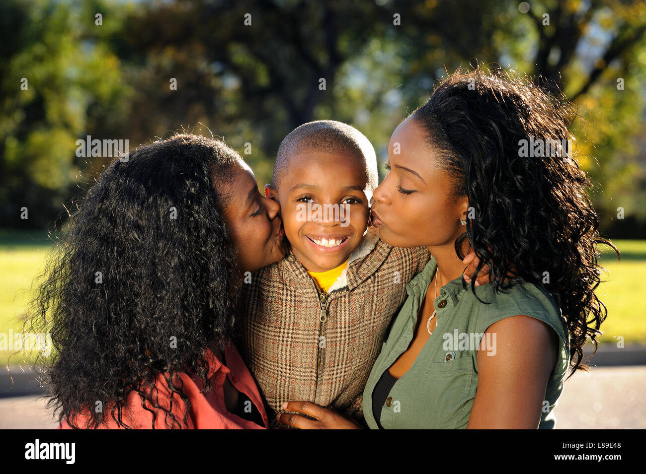 Happy Family Outdoor Stock Photo