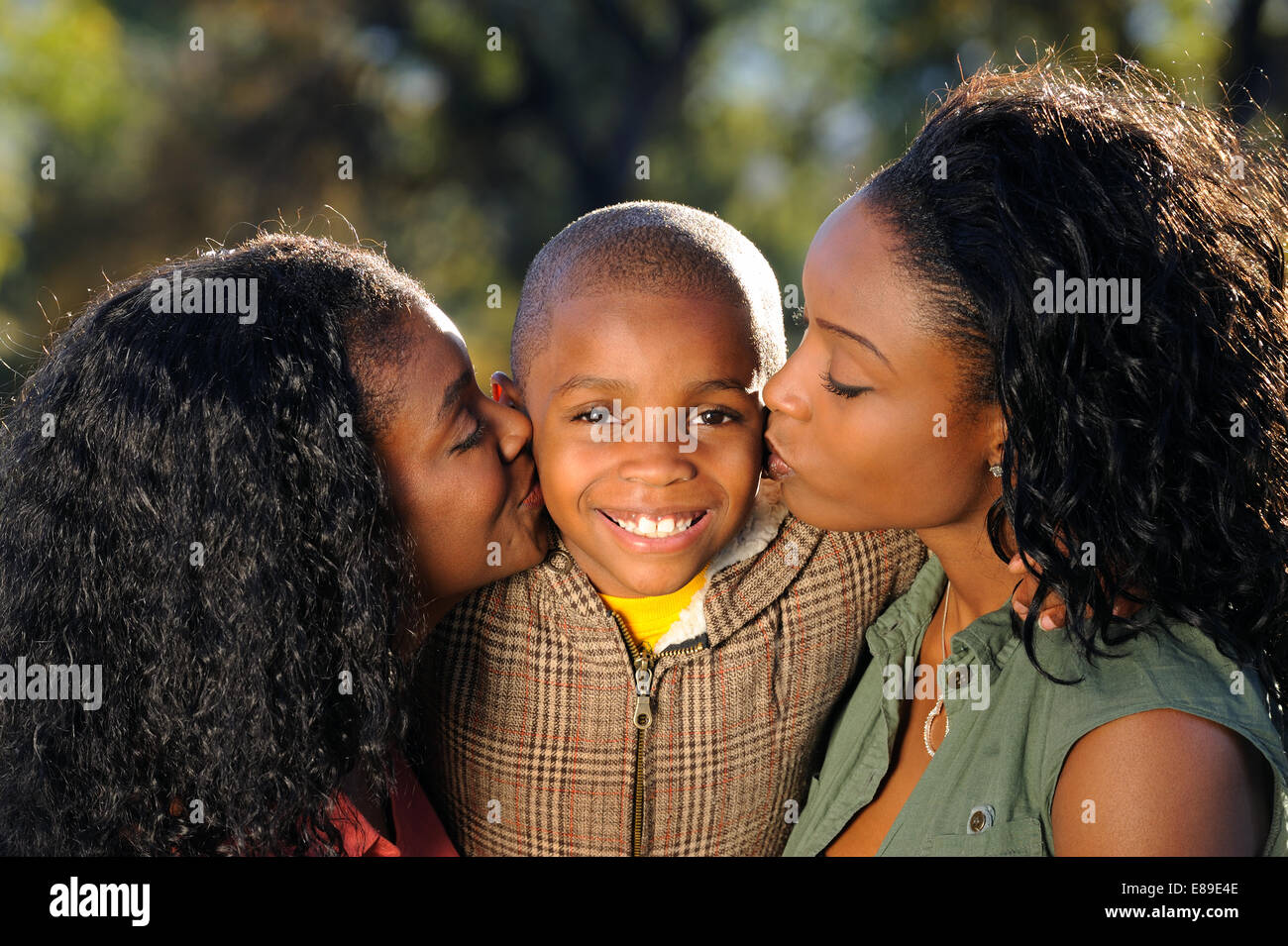 Happy Family Outdoor Stock Photo